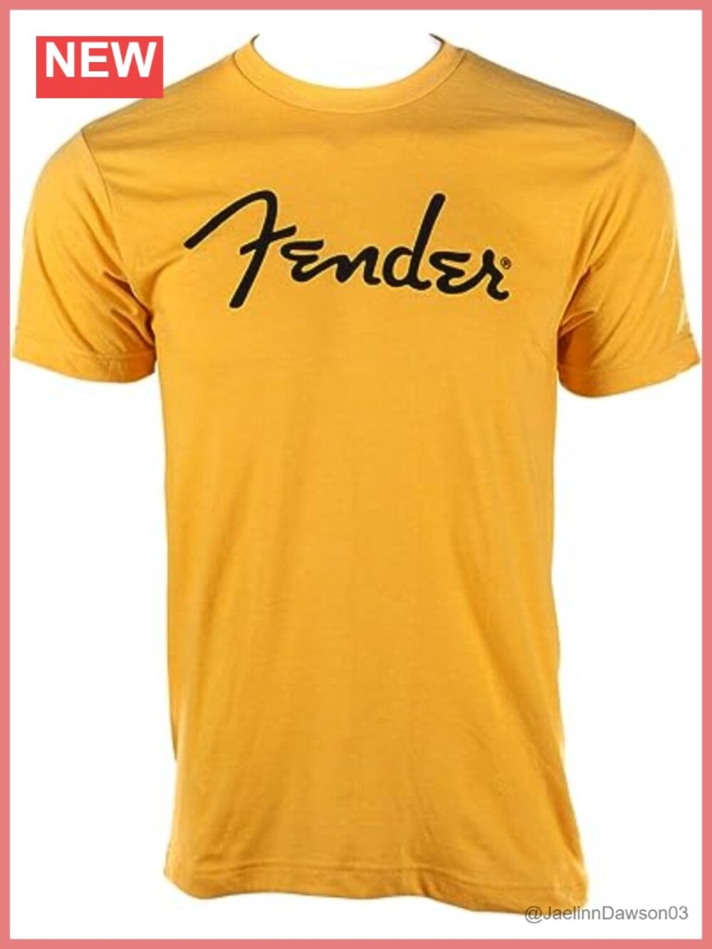 Fender Logo Graphic T-Shirt Ring-Spun Cotton Crew Neck Short Sleeve Tee